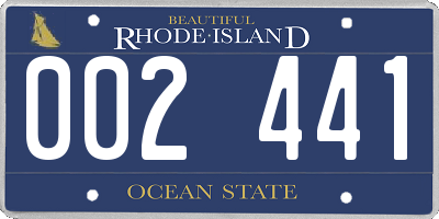 RI license plate 002441