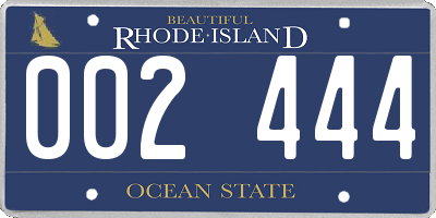 RI license plate 002444