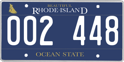 RI license plate 002448