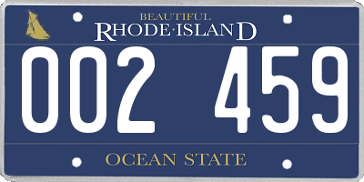 RI license plate 002459