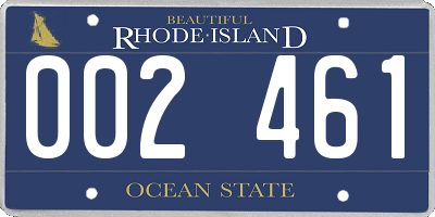 RI license plate 002461