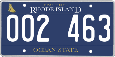 RI license plate 002463