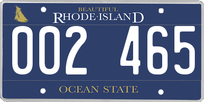 RI license plate 002465