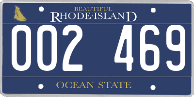 RI license plate 002469