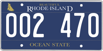 RI license plate 002470