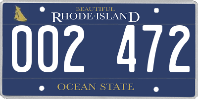 RI license plate 002472