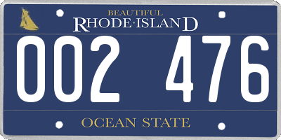 RI license plate 002476