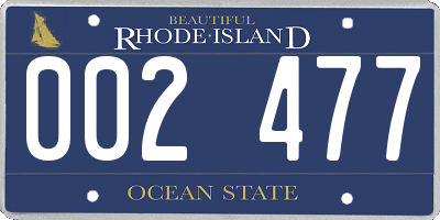 RI license plate 002477