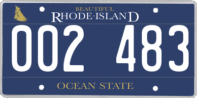 RI license plate 002483