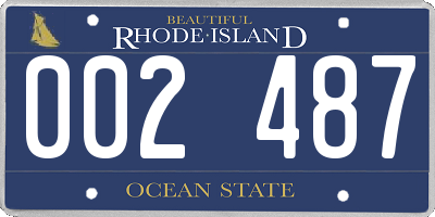 RI license plate 002487