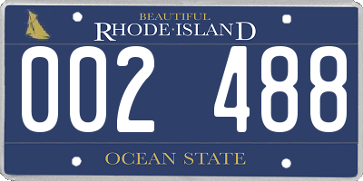 RI license plate 002488