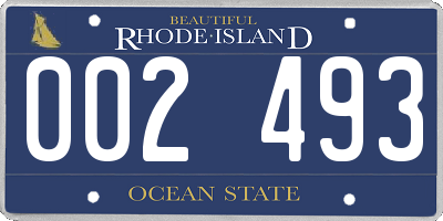 RI license plate 002493