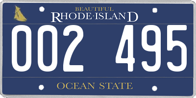RI license plate 002495