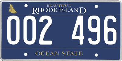 RI license plate 002496