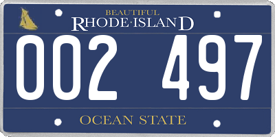 RI license plate 002497