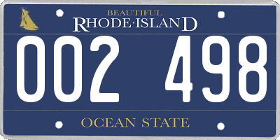 RI license plate 002498