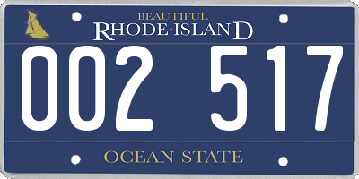 RI license plate 002517