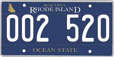 RI license plate 002520