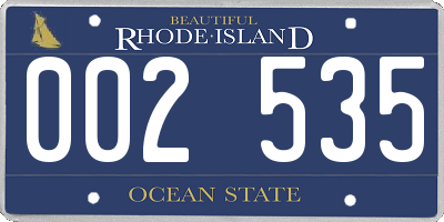 RI license plate 002535