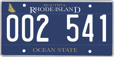 RI license plate 002541