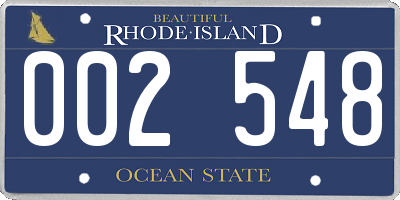 RI license plate 002548