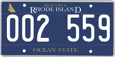 RI license plate 002559