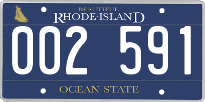 RI license plate 002591