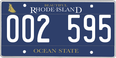 RI license plate 002595