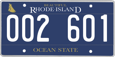 RI license plate 002601