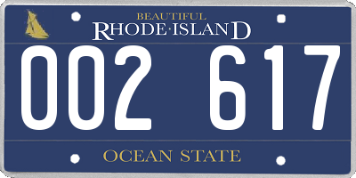 RI license plate 002617