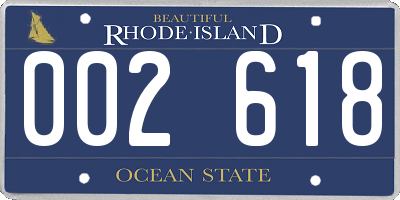 RI license plate 002618