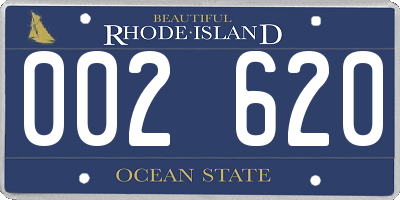 RI license plate 002620