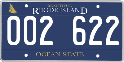 RI license plate 002622