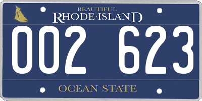 RI license plate 002623