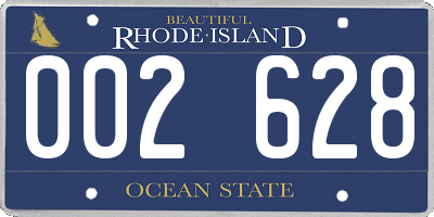 RI license plate 002628