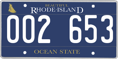 RI license plate 002653