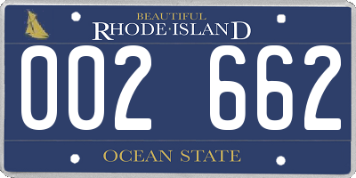 RI license plate 002662