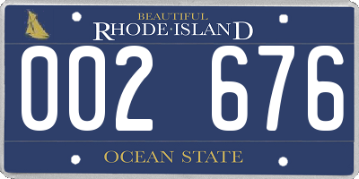 RI license plate 002676