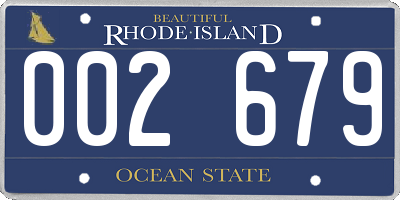 RI license plate 002679
