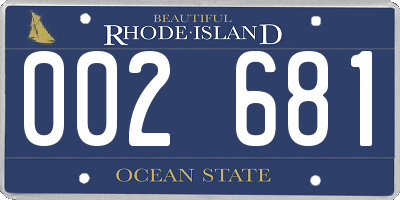 RI license plate 002681