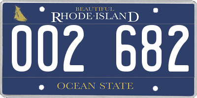 RI license plate 002682