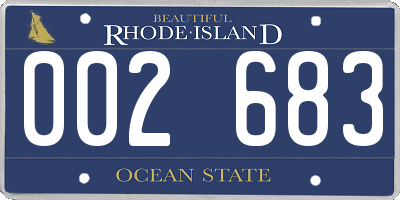 RI license plate 002683