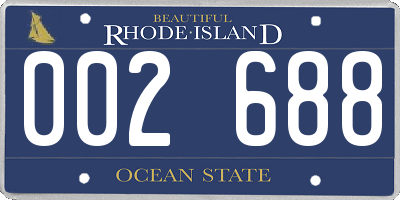 RI license plate 002688