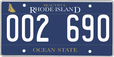 RI license plate 002690