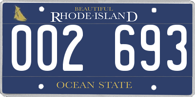 RI license plate 002693