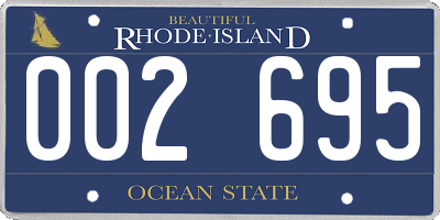 RI license plate 002695