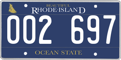 RI license plate 002697