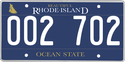 RI license plate 002702