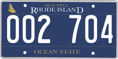 RI license plate 002704