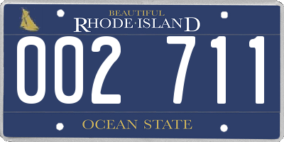 RI license plate 002711